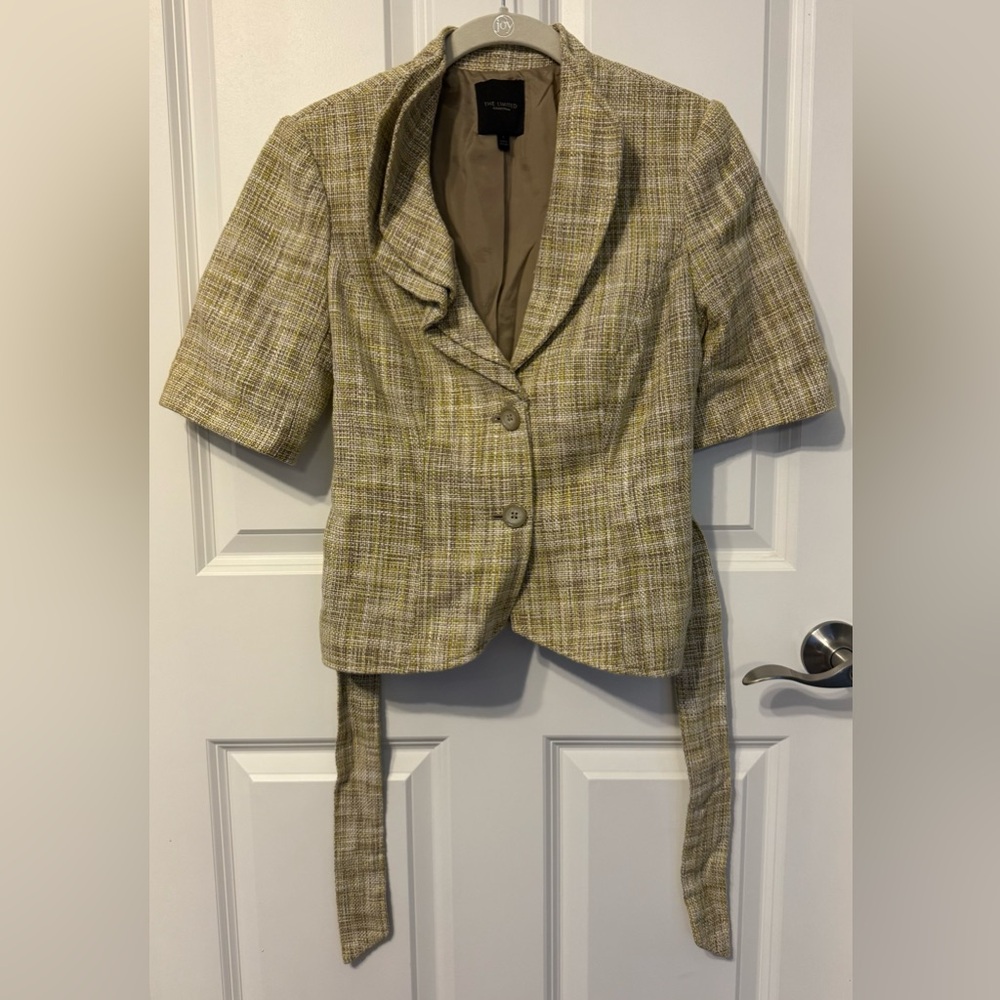 The Limited Plaid Blazer - Tan and Brown